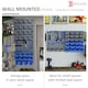 image 3 of DURHAND 44 Pcs On-Wall Garage DIY Storage Unit Pegboard Tool Equipment Blue
