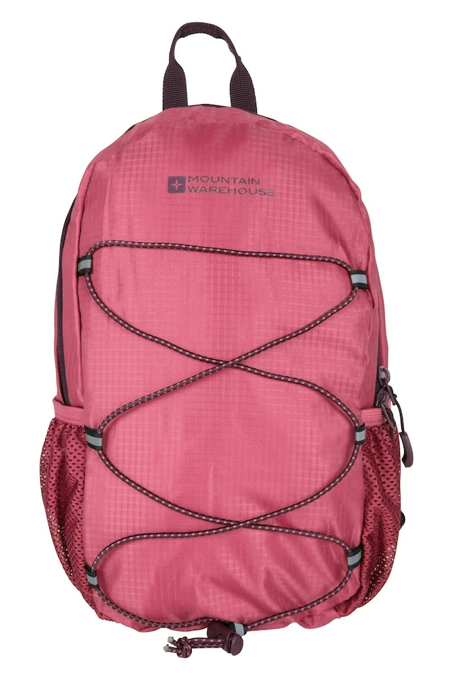 image 1 of Mountain Warehouse Trek Backpack Padded Soft Breathable Everyday Rucksack Bag | Red | Berry