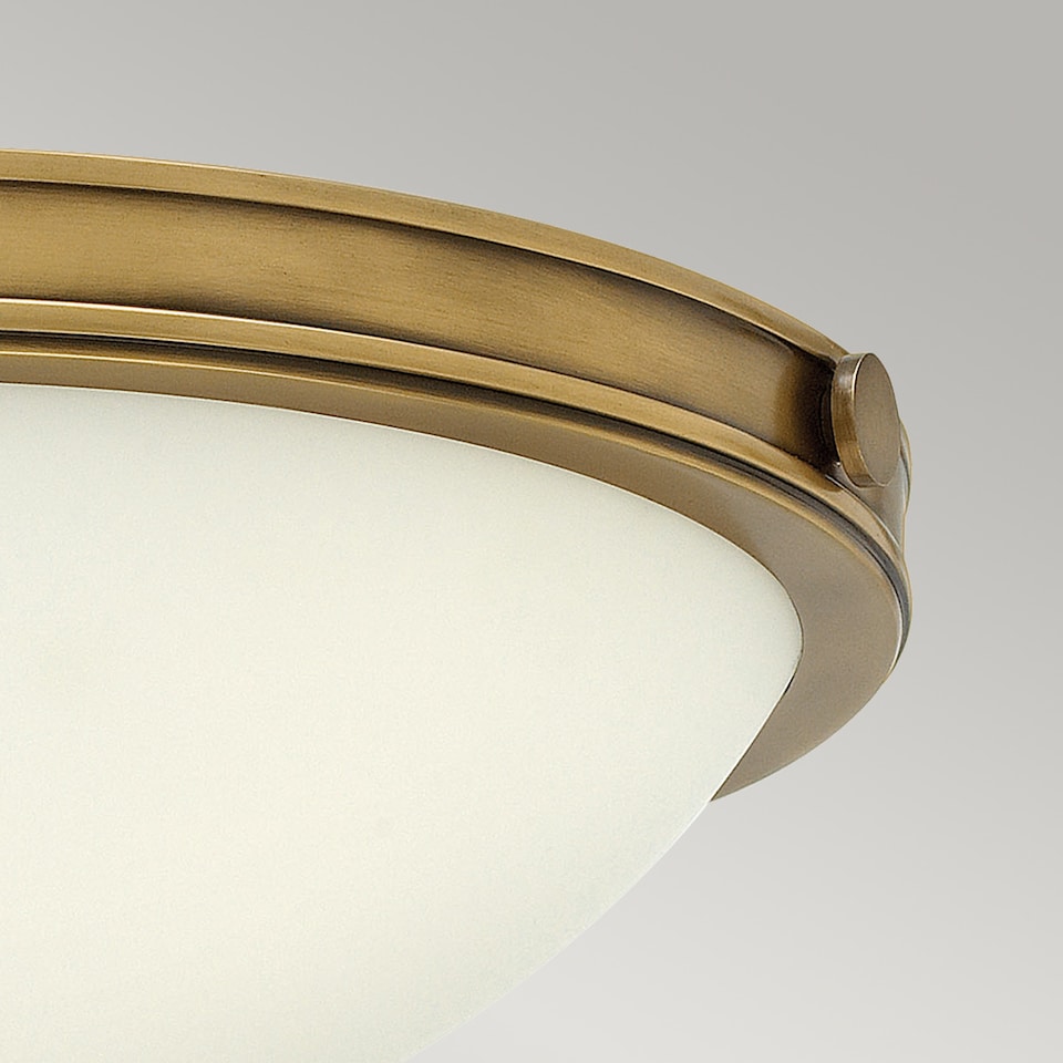image 1 of Collier 2 Light Small Ceiling Flush Light Brass, E27