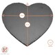 image 3 of Argon Tableware Heart Slate Placemats - 25cm - Pack of 2