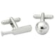 image 1 of Cricket Bat & Ball Cufflinks Onyx Art CK179