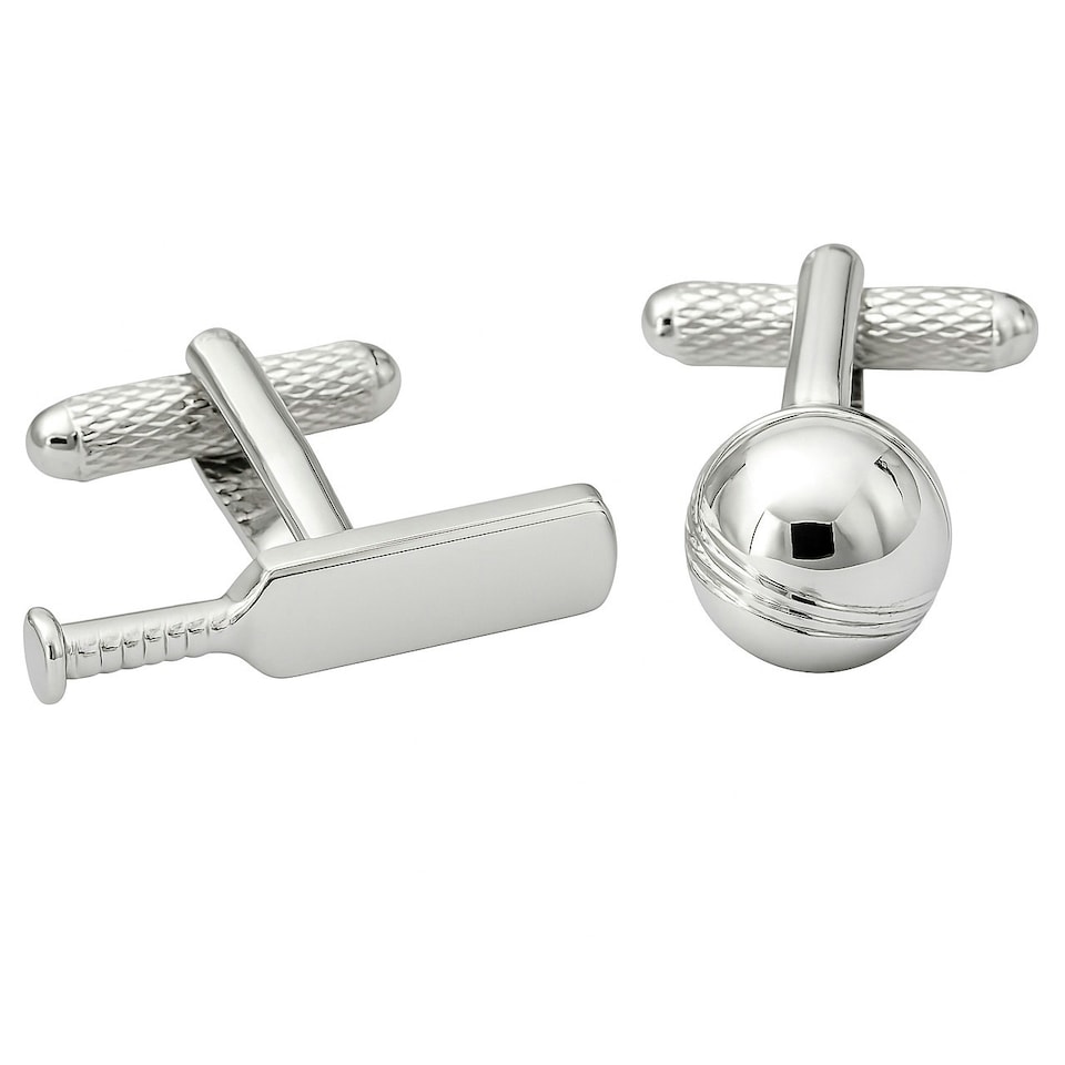 image 1 of Cricket Bat & Ball Cufflinks Onyx Art CK179