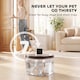 image 4 of PawHut Wireless 4L Cat Water Fountain for Drinking Stainless Steel Cordless | Silver | Silver | 22.5 x 22.5 x 19.5 cm