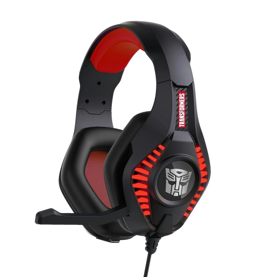 image 1 of Transformers Pro G5 Logo Gaming Headphones - Black/Red - One Size