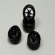 image 2 of BNDS Custom Wheel Parts Wheel and Tyre Set Gloss Black 1:64 MOT Hobby BC26404SBK