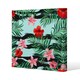 image 1 of Red & Pink Tropical Plants (Canvas Print) 46 x 46 x 4cm