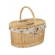 image 1 of Cotton Lined Buff Oval Picnic Basket Multi | Rose Garden | One Size