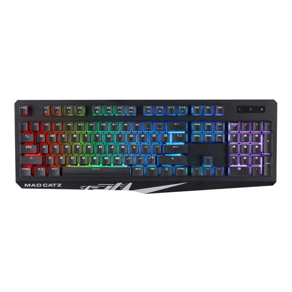 image 1 of Mad Catz S.T.R.I.K.E. 2 Membrane RGB Gaming Keyboard - Black