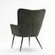 image 3 of Vera Velvet Occasional Living Room Modern Accent Chair (Green)