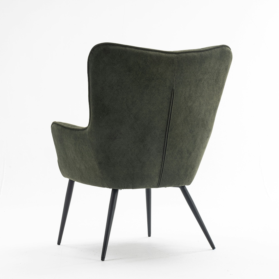 image 1 of Vera Velvet Occasional Living Room Modern Accent Chair (Green)