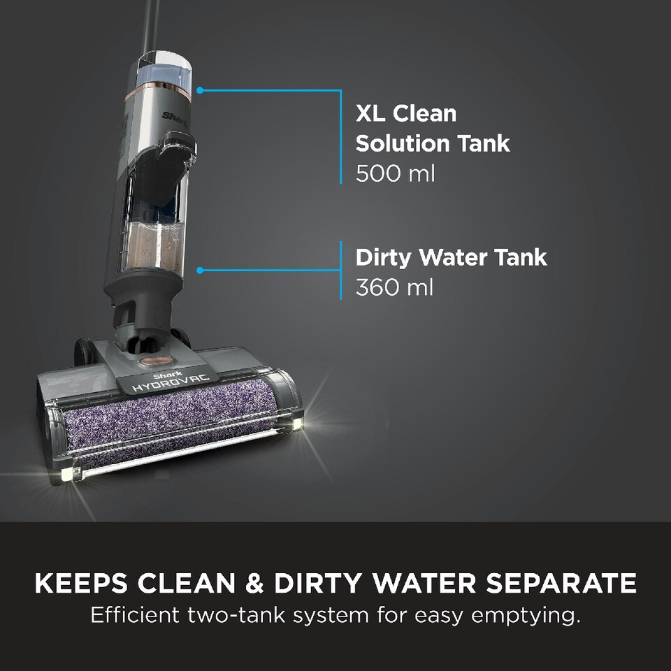 image 1 of Shark HydroVac Cordless Hard Floor Cleaner in Charcoal Grey WD210UK