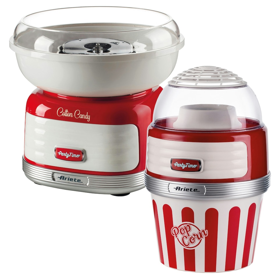 image 1 of Ariete ARPK42 Retro Style Candy Floss Maker and Popcorn Maker Set