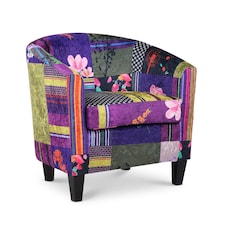 Fabric Patchwork Tricia Tub Chair