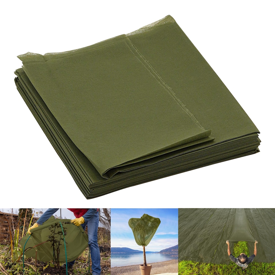 image 1 of GEEZY Cover For Plants Protective Fleece Green 1 Pack