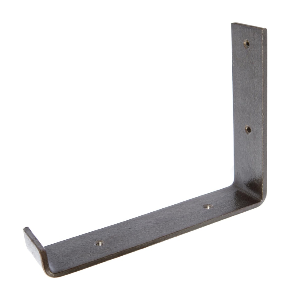 image 1 of Hammer & Tongs Scaffold Board Iron Shelf Bracket - D235mm - Raw
