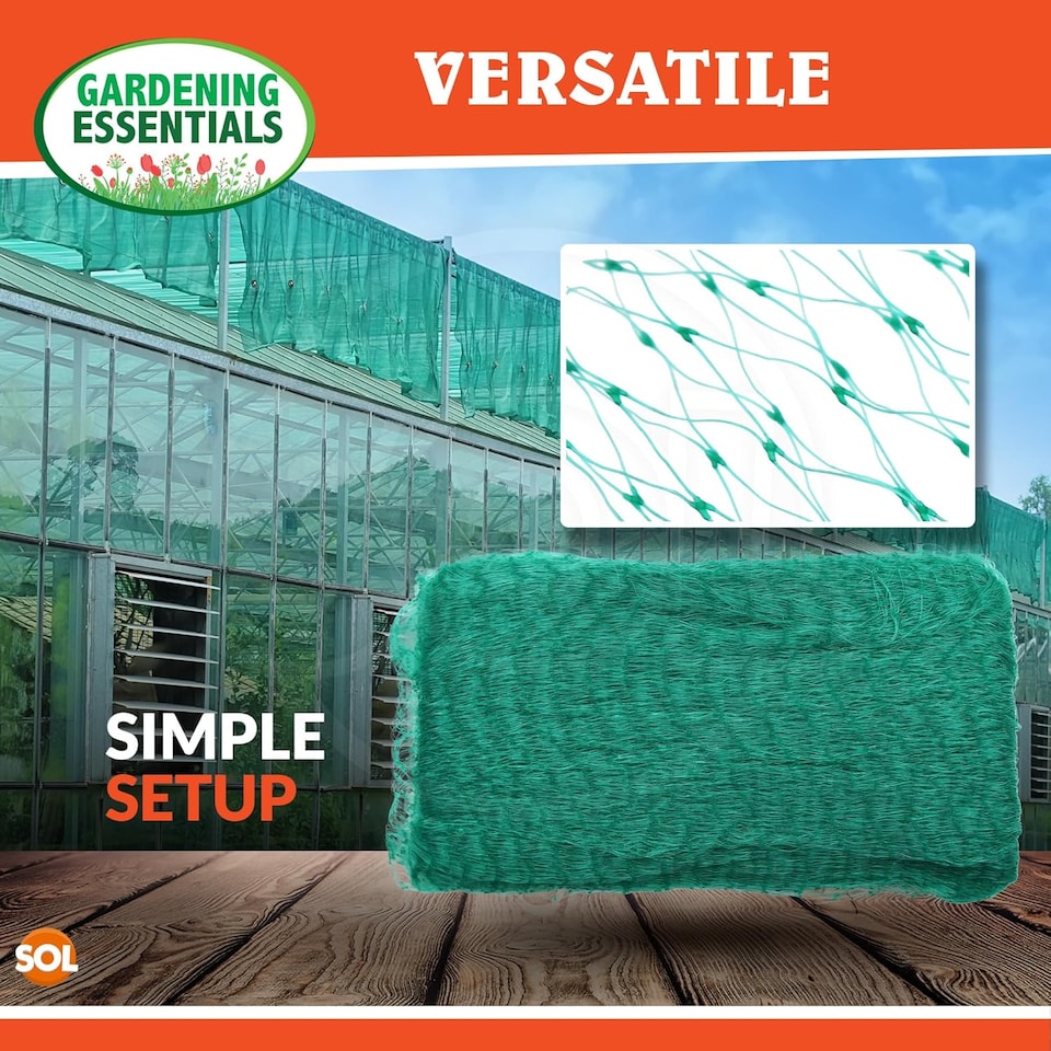 image 1 of Versatile Green Garden Netting 2m x 10m – Durable Weatherproof Anti-Bird Mesh for Plants, Fruit, Vegetables, Grass Seed, Ponds & Shrubs