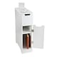 image 4 of Elegant Brands Sennen Super Slim Bathroom Storage Cabinet in White White