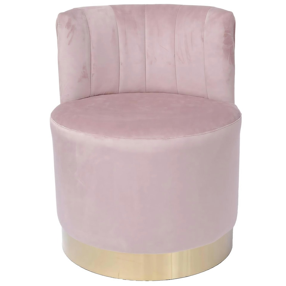 image 1 of Loretta Barrel Chair Dusty Pink Accent Chair Pink