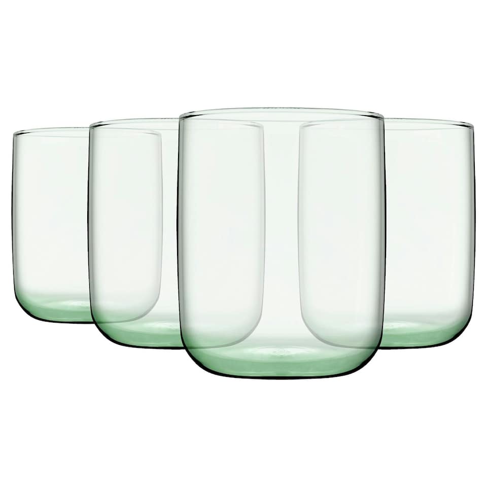 image 1 of Pasabahce Aware Iconic Recycled Glass Tumblers - 280ml - Green - Pack of 4 Green