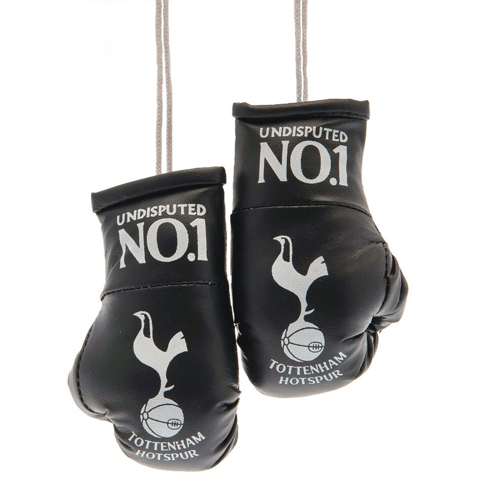 image 1 of Tottenham Hotspur FC Boxing Gloves Car Mirror Decoration - White/Navy - One Size