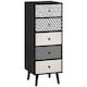 image 6 of HOMCOM Chest of Drawers, 5 Drawer Storage Organiser Unit Bedroom, Black