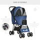 image 5 of PawHut Pet Stroller Dog Pram Pushchair Cat Travel Carriage Universal Wheels Blue