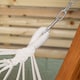image 5 of 3.10m x 1.2m Palermo Freestanding Garden Hammock with Larch Wood Arc Stand in Cream | Multi | Cream / Brown