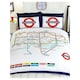 image 1 of Rapport Tube Map Duvet Cover Set - White - Single White | Single