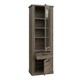 image 2 of Corona 2 Door 1 Drawer 3 Shelve Narrow Display Cabinet in Tabak Oak