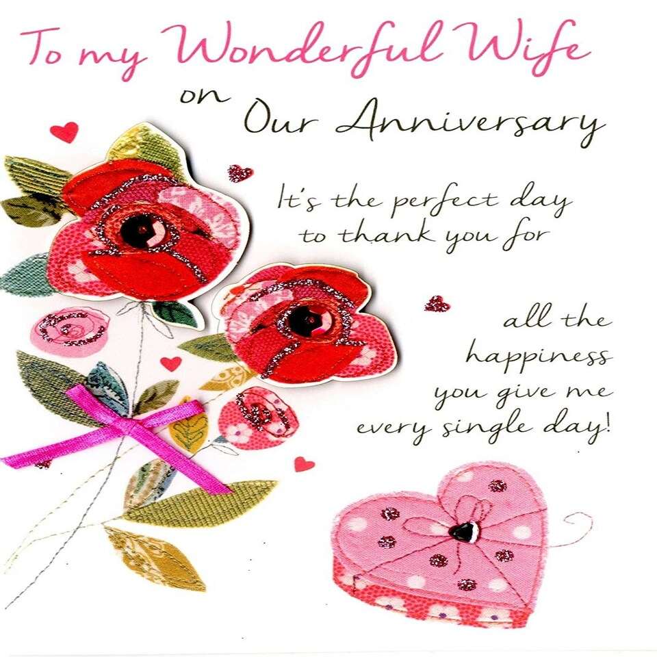 image 1 of Wife On Our Anniversary Greeting Card Second Nature Just To Say Cards