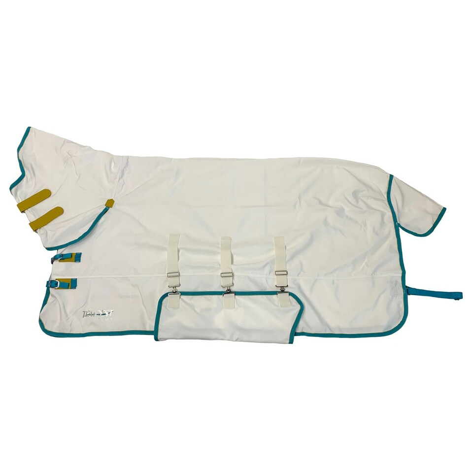 image 1 of Tempest Plus Sweet-Itch Horse Combo Rug - White - 78in