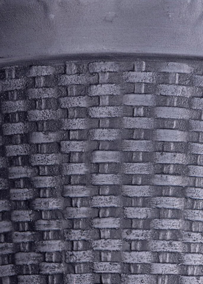 image 1 of Wicker Design Planter (D40 x H30cm) x 2 | Grey | 2