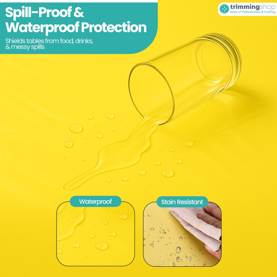 image 1 of Disposable Plastic Table Cover, Table Liner - 54" x 108"