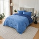 image 3 of 10.5 Tog Supersoft Microfibre Duvet with Pillowcases – Coverless or Use with Duvet Cover | Blue | Navy/Light Blue | Single