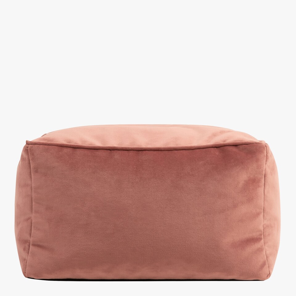 image 1 of Amara Velvet Bean Bag Pouffe Dusk Pink | Pink | Dusk Pink | 1