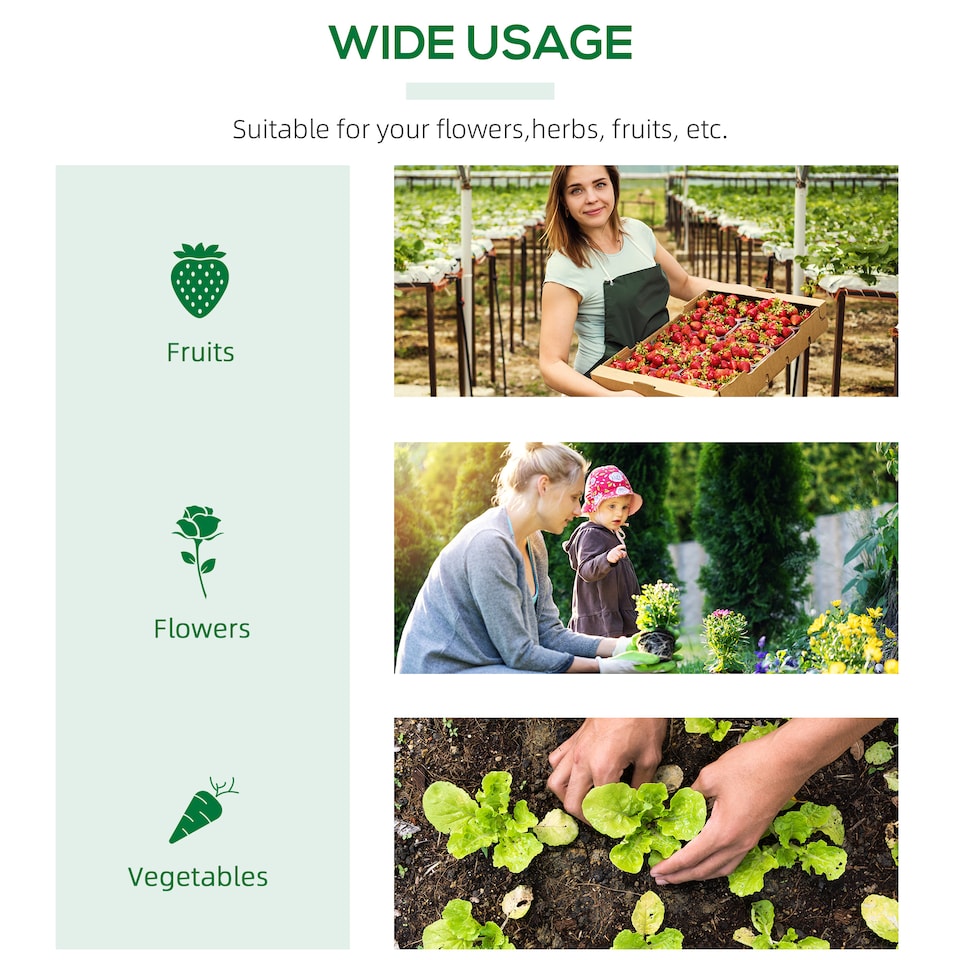 image 1 of Outsunny Greenhouse Plants Foil Tomato Vegetable House W 2 Windows White