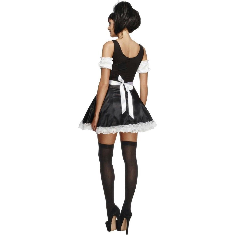 image 1 of Fever Womens/Ladies Flirty French Maid Costume - Black/White - S S
