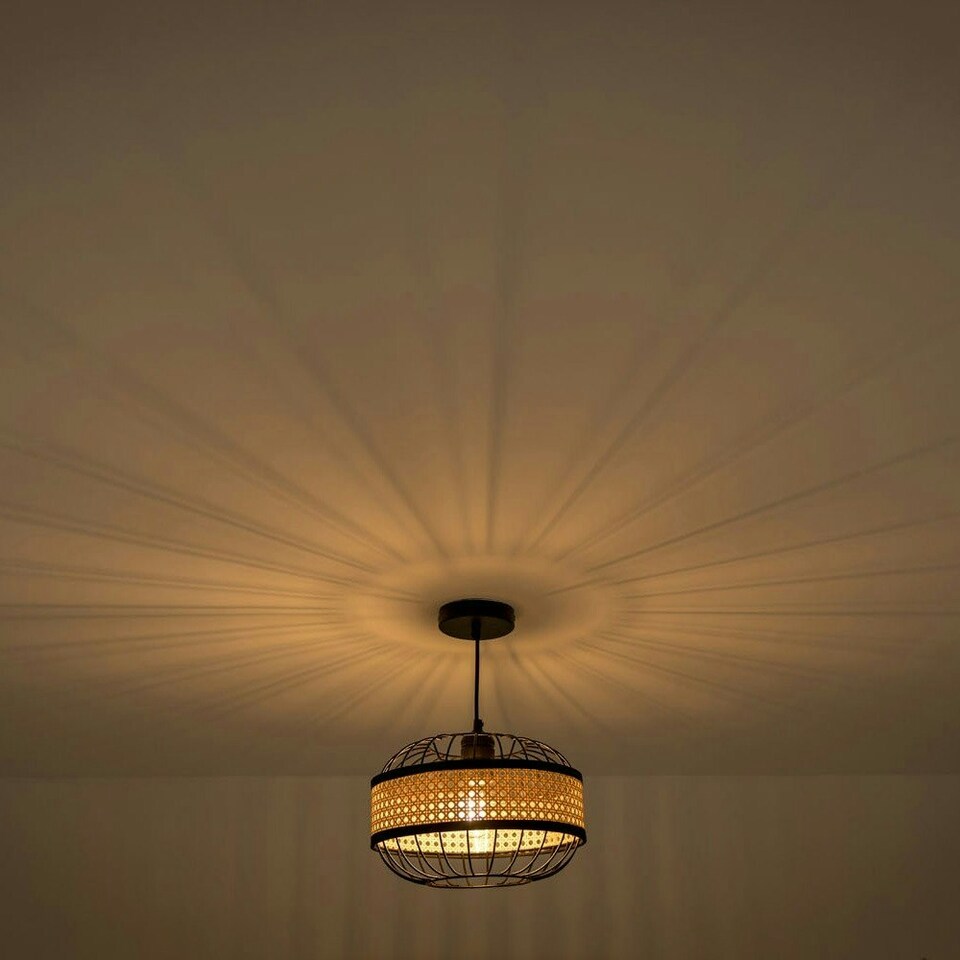 image 1 of ValueLights Vimet Black Wire Pendant Shade