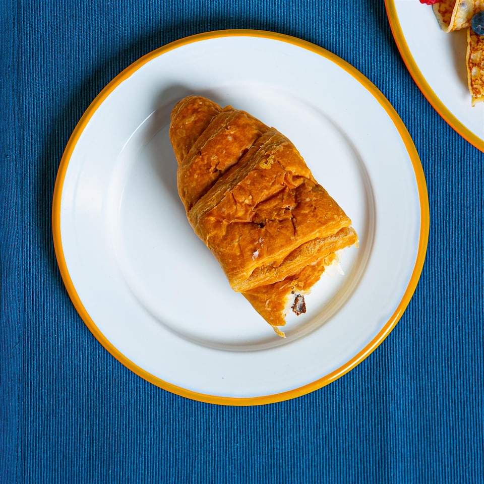 image 1 of Argon Tableware White Enamel Side Plates - 20cm - Yellow - Pack of 6