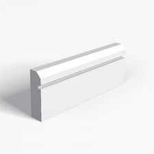 Pack of 15 (Total 15 Units) - MR MDF Primed Chamfered & 1 Square Groove Architrave & Rebate - 18mm (T) x 94mm (H) x 3050mm (L)