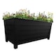 image 2 of Black 2 Grosvenor Troughs Flower Planters 55cm Long For Office, Home, Gardens, Decking & Patios