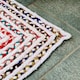 image 2 of CARNIVAL White Cotton Square Rug Braided with Multi Colours (CARNIVAL120X120) Multi