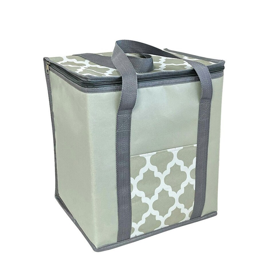 image 1 of Home & Living 28L Moroccan Cooler Bag - Grey - One Size