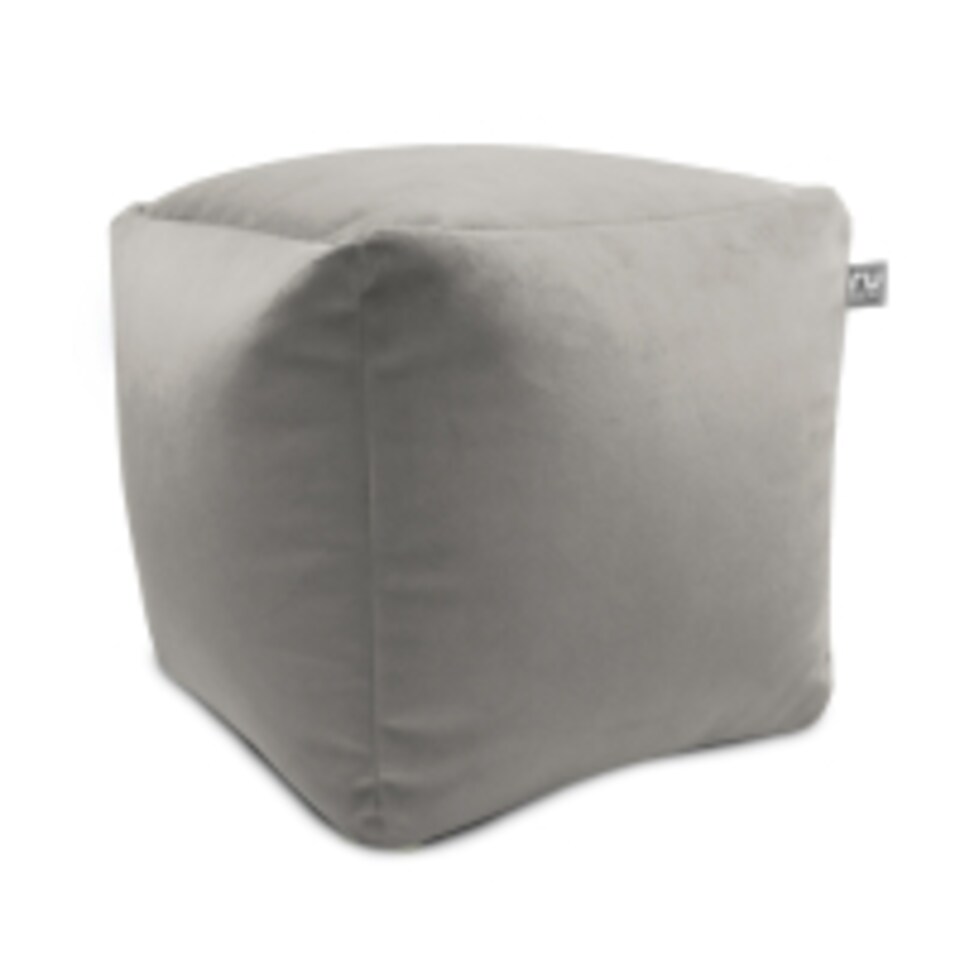 image 1 of rucomfy Velvet Cube Bean Bag Pouffe - Soft Stylish Footstool