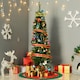 image 2 of HOMCOM 5ft Unlit Artificial Christmas Tree, Pencil Slim mas Tree with Solid Stand and Realistic Branches, Green