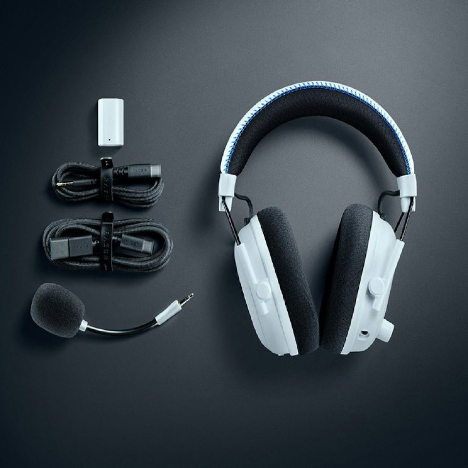 image 1 of BlackShark V3 Pro for PlayStation - Wireless Active Noise Cancellation Esports Headset ANC - TriForce 50 mm Drivers - HyperSpeed 2,4 GHz - THX Spatial Audio - PS5/PC | White