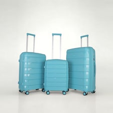 Lightweight Luggage Set of 3 – Combination for Every Journey | SB Charging Port, Dual Spinner Wheels, TSA Lock, Shock-Resistant PP Hard Shell