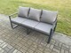 image 3 of Fimous Aluminium Outdoor Garden Sofa Patio Lounge 3 Seater Sofa for Balcony, Terrace,Swimming Pool Dark Grey