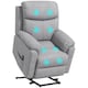 image 1 of HOMCOM Power Lift Recliner Chair with 8 Point Massage, Electric Lift Chair for Elderly, Overstuffed Linen Fabric Riser and Reclining Armchair with Remote Control, Side Pockets, for Living Room, Grey