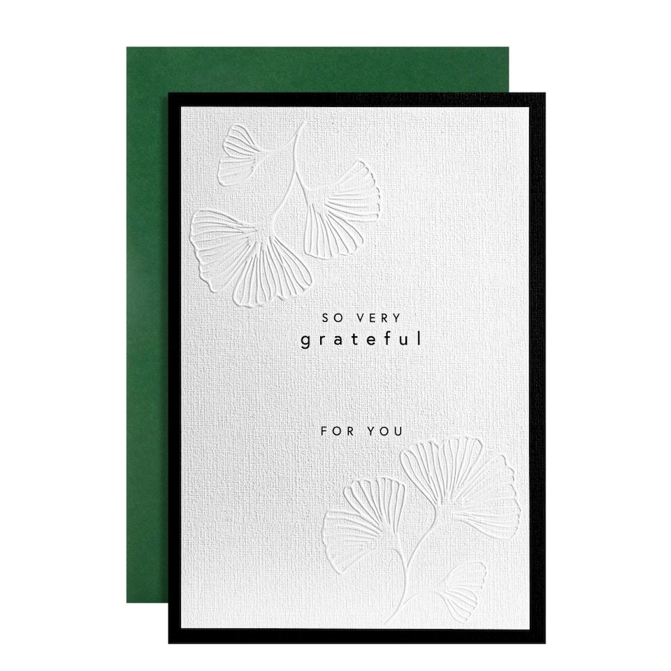 image 1 of Memento Luxe Premium Thank You Card with Mini Card, Keepsake